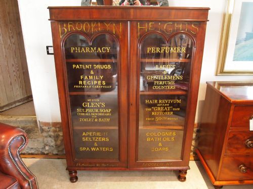Bookcase Haberdashery Shop Display Cabinet Apothecary Victorian Mahogany C1860