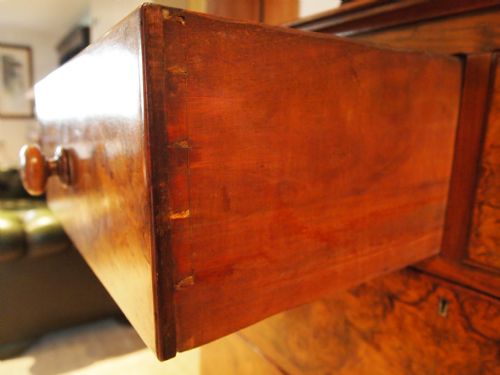 fig 3. Chest of drawers Victorian Burr and figured Walnut c1860