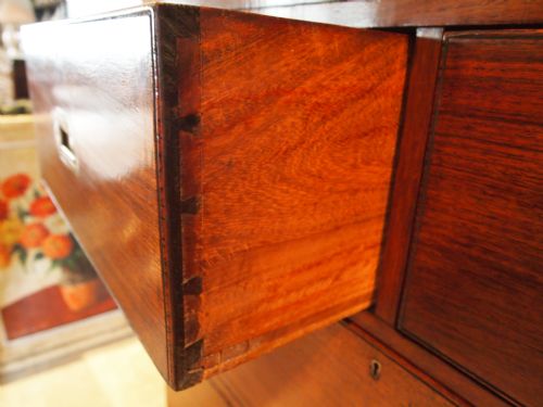 fig 3. Chest of drawers Victorian military campaign chest Padouk c1860