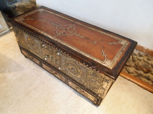 fig 1. Chest coffer blanket box Zanzibar chest Teak 19th century c1870