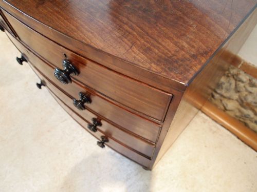 fig 1. Chest of drawers George III Mahogany bow front compact size under 36