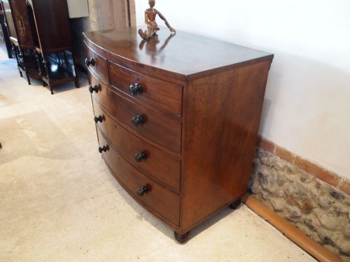 fig 2. Chest of drawers George III Mahogany bow front compact size under 36