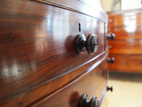 fig 3. Chest of drawers George III Mahogany bow front compact size under 36