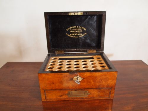 Chest Box Victorian Walnut Apothecary Homeopathy Thompson and Capper C1870