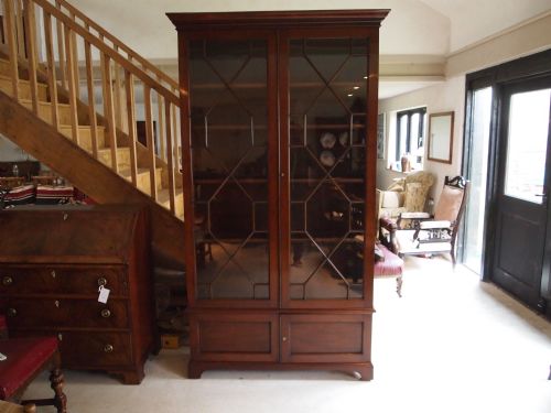 Bookcase Victorian Mahogany Bramah Locks Fine Quality C1890