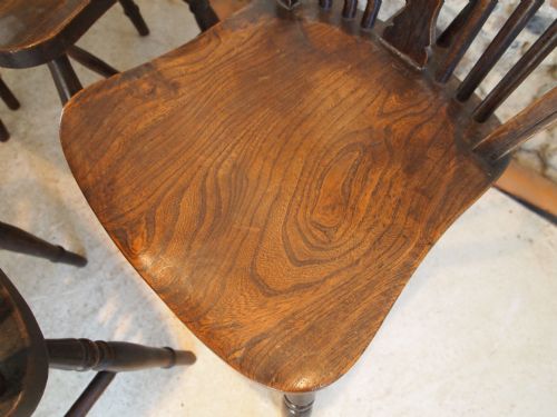 fig 1. Chairs Victorian Windsor wheel back kitchen or dining chairs c1890