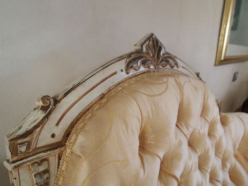 fig 1. Sofa Settee Victorian original paint deep buttoned c1880