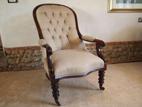 Chair Victorian Mahogany Spoon Back Armchair C1880