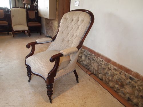 fig 2. Chair Victorian Mahogany spoon back armchair c1880