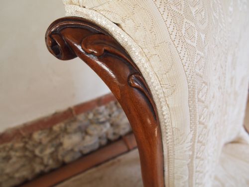 fig 1. Chair fine quality Victorian carved Walnut armchair c1870