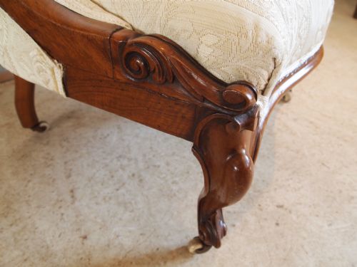 fig 3. Chair fine quality Victorian carved Walnut armchair c1870
