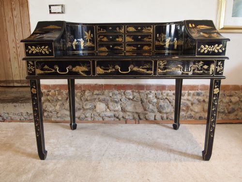 Desk Dressing Table Carlton House Desk Chinoiserie or Japanned Lacquer C1920