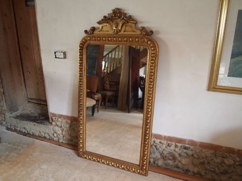 fig 1. Mirror Victorian gilt framed carved Beech Mirror c1880