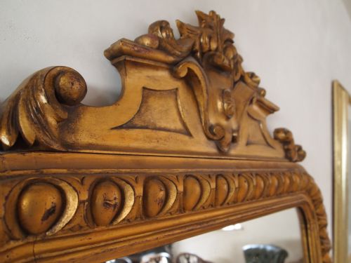 fig 2. Mirror Victorian gilt framed carved Beech Mirror c1880