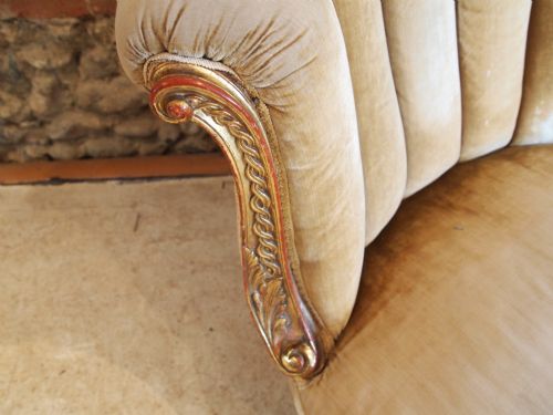 fig 1. Chair Victorian shell back carved and gilded chair c1860