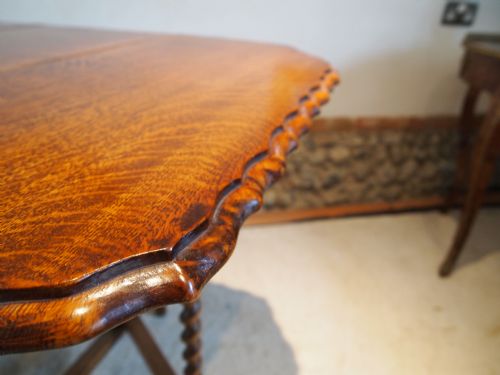 fig 2. Table Edwardian golden Oak barley twist drop leaf c1910