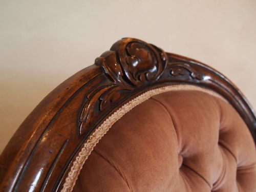 fig 1. Chair Victorian Mahogany spoonback armchair c1880