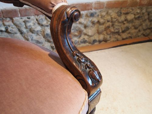 fig 3. Chair Victorian Mahogany spoonback armchair c1880