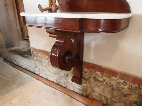 fig 2. Table rare console pier table Victorian Mahogany original marble c1860
