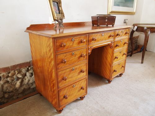 fig 1. Desk or dressing table Fine quality Victorian Satinwood c1860