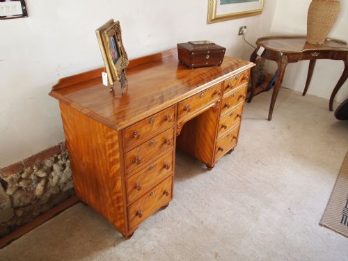 fig 2. Desk or dressing table Fine quality Victorian Satinwood c1860