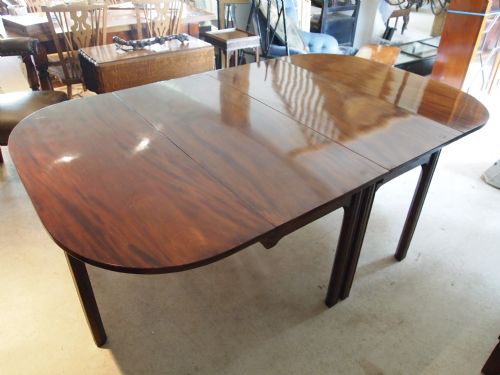 Table George III Mahogany D End Dining Table C1800