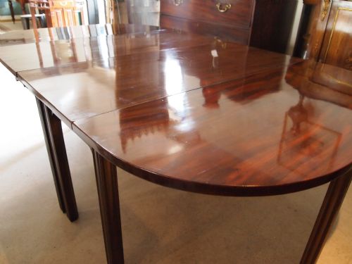 fig 2. Table George III Mahogany D end dining table c1800