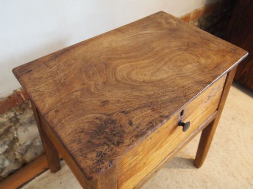 fig 2. Table stool Rare George III Pine and burr and figured Cherry box stool c1800