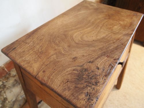 fig 3. Table stool Rare George III Pine and burr and figured Cherry box stool c1800