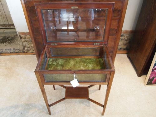 fig 2. Display table Fine Edwardian Mahogany bijouterie display table c1910