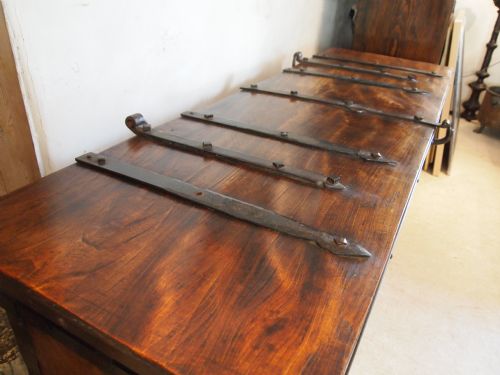 fig 2. Coffer chest Blanket box Arts and crafts solid Elm c1920