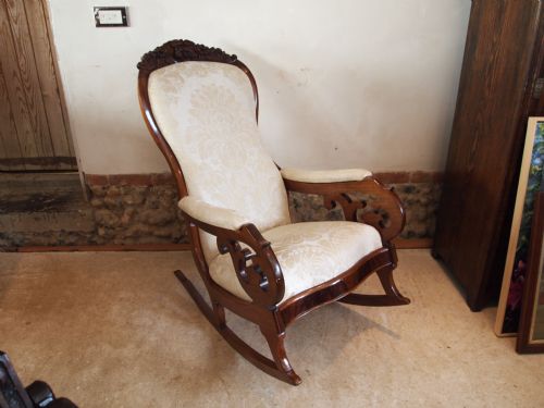 Chair Rocking Chair Early Victorian Mahogany Armchair C1840