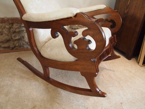 fig 1. Chair rocking chair early Victorian Mahogany armchair c1840