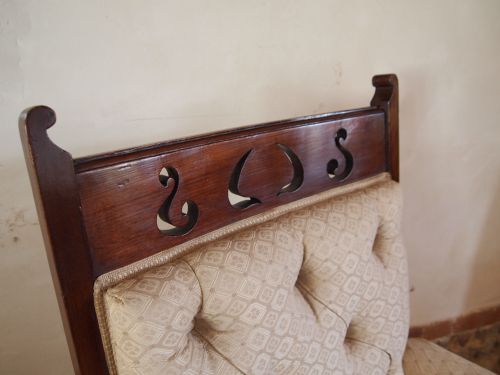 fig 1. Chair Victorian Mahogany Arts and Crafts armchair c1890