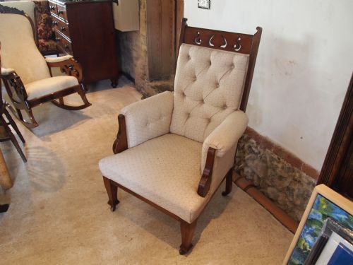 fig 2. Chair Victorian Mahogany Arts and Crafts armchair c1890