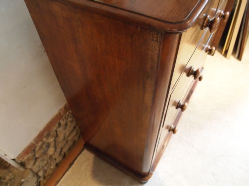 fig 3. Chest of drawers Victorian Burr and figured Walnut fine quality c1860