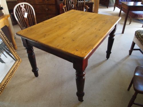 fig 3. Table Victorian Pine scrub top cottage dining table c1870