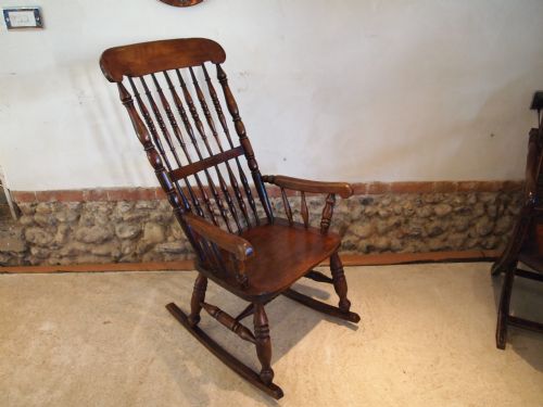 Chair Rare Windsor Rocking Chair by John Shadford Caistor Lincolnshire C1870