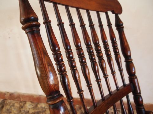 fig 1. Chair rare Windsor rocking chair by John Shadford Caistor Lincolnshire c1870