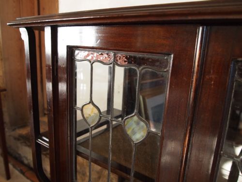 fig 2. Display cabinet Arts and Crafts Glasgow school Mahogany c1900