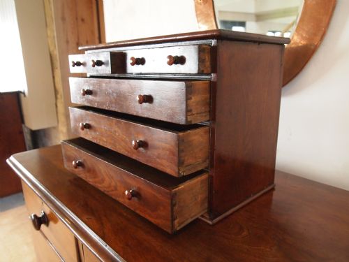 fig 3. Chest of drawers rare miniature George III apprentice chest Mahogany c1800