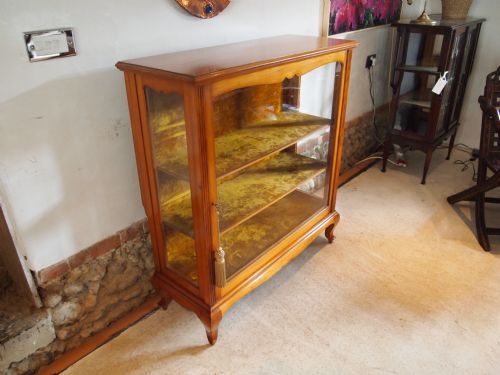 Display Cabinet Fine Quality Victorian Satin Birch Trevor Page Norwich C1890