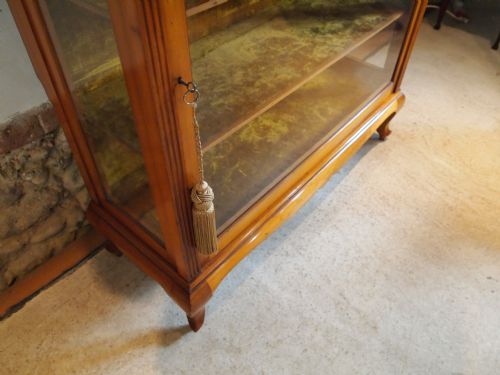 fig 3. Display cabinet fine quality Victorian Satin Birch Trevor Page Norwich c1890