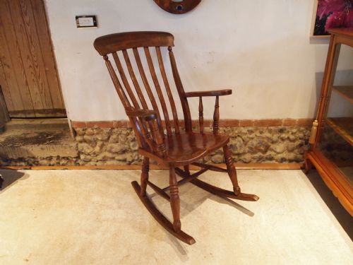 Chair Windsor Rocking Chair Victorian Beech and Elm C1870 High Wycombe