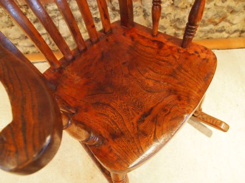 fig 1. Chair Windsor rocking chair Victorian Beech and Elm c1870 High Wycombe