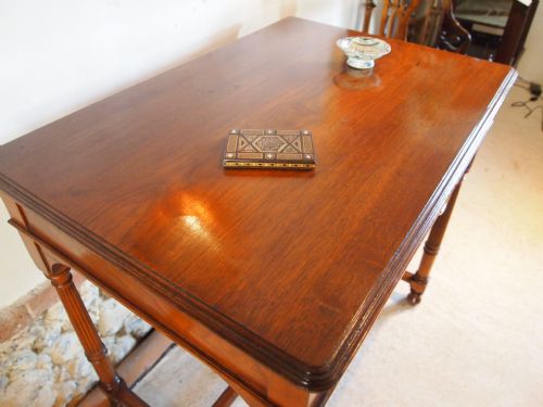 fig 2. Table hall console writing table Victorian fine quality solid Walnut c1890