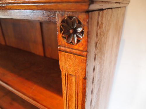 fig 2. Bookcase arts and Crafts Pugin influenced Victorian Oak c1890