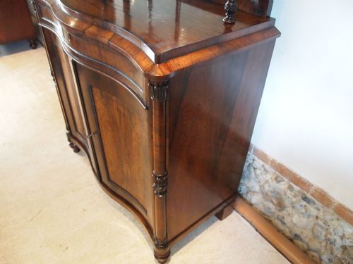 fig 3. Sideboard Chiffonier Credenza Victorian Rosewood serpentine front c1840