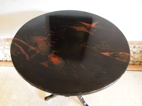 Table Wine Side or Lamp Table Japanned Chinnoiserie George IV Regency C1820