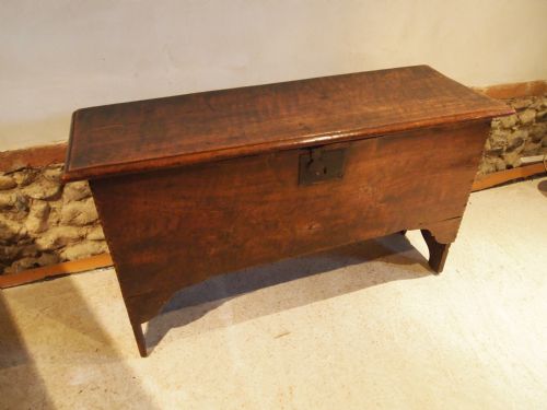 Coffer Chest Blanket Box Traditional Six Plank Boarded Chest Elm C1700